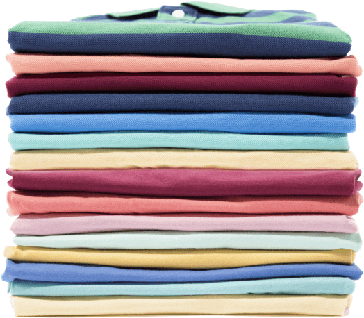 stack of folded shirts