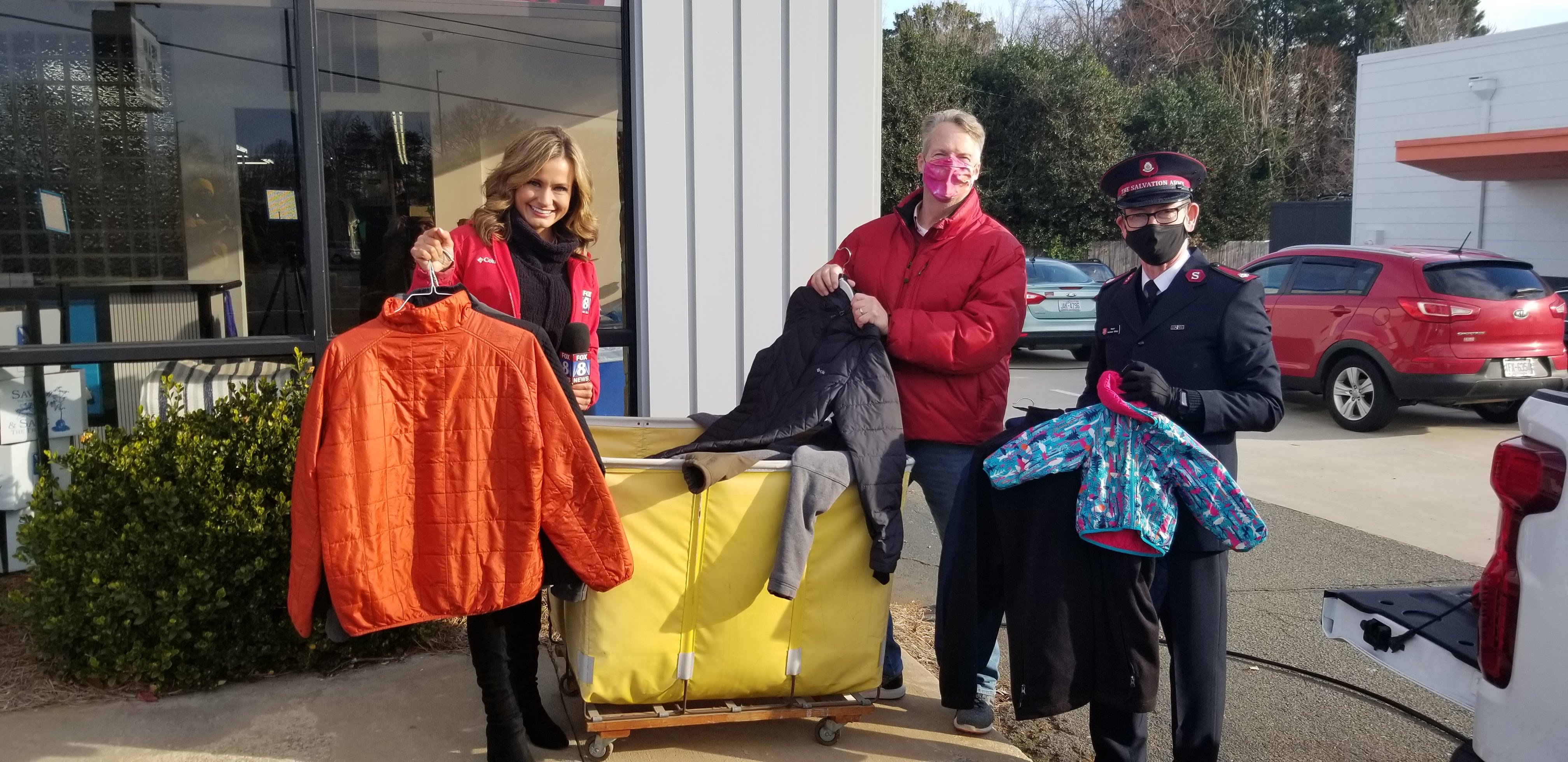 Collecting coats for Give A Kid A Coat