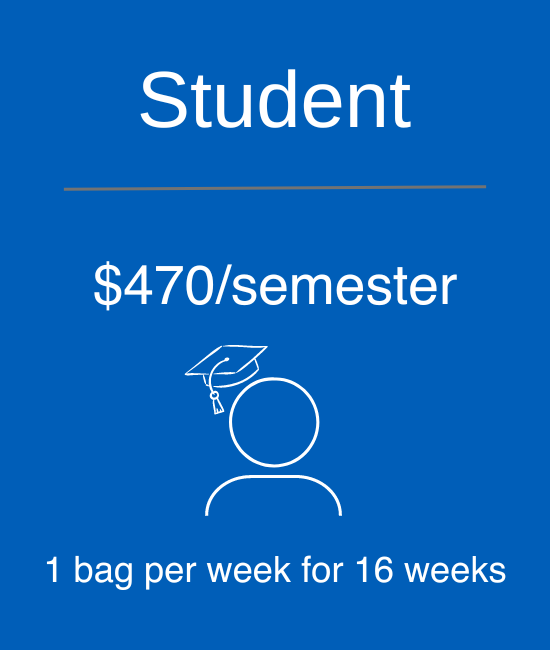 wash and fold subscription plan 16 bag student semester