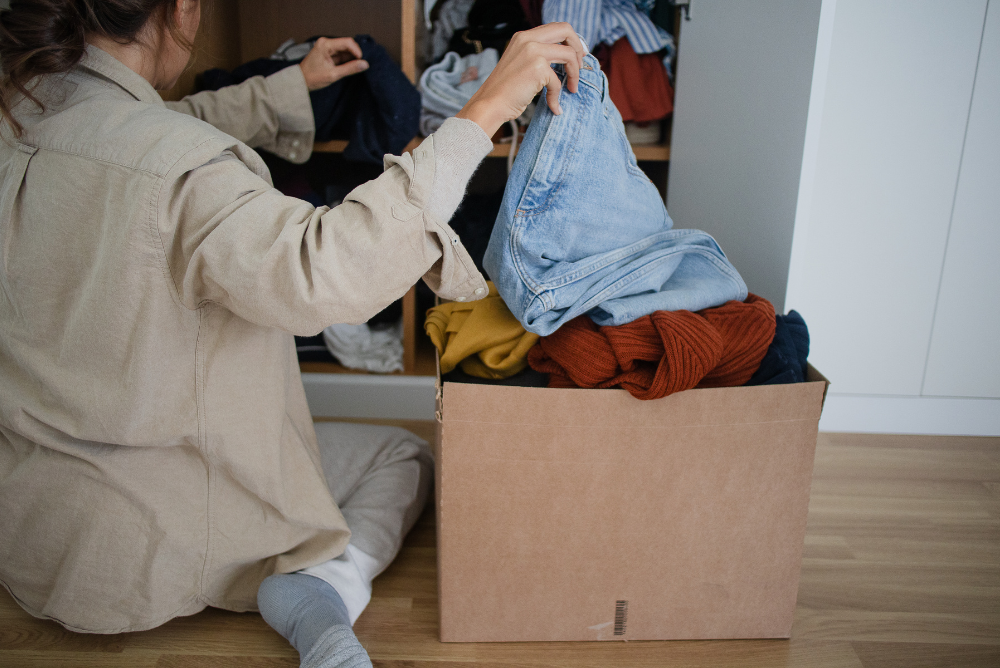 Decluttering your closet with purpose by sorting your clothes